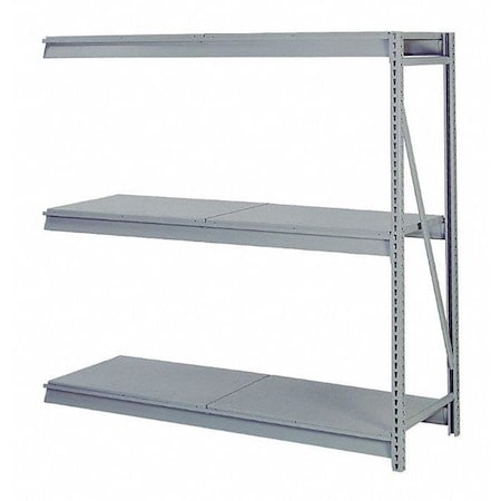 Lyon Add-On Bulk Storage Rack, 48 in D, 96 in W, 3 Shelves, Dove Gray DD67525D