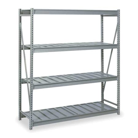 Lyon Starter Bulk Storage Rack, 24 in D, 72 in W, 4 Shelves, Dove Gray DD67331SR