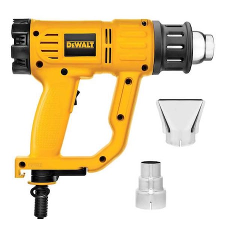 Dewalt Heat Gun, Corded Powered, 120V AC, Variable Temp. Setting, 1,550 W Watt, Pistol-Grip Handle D26950