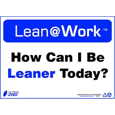 Zing Lean Sign, How Can I Be Leaner, 10X14", 2160 2160