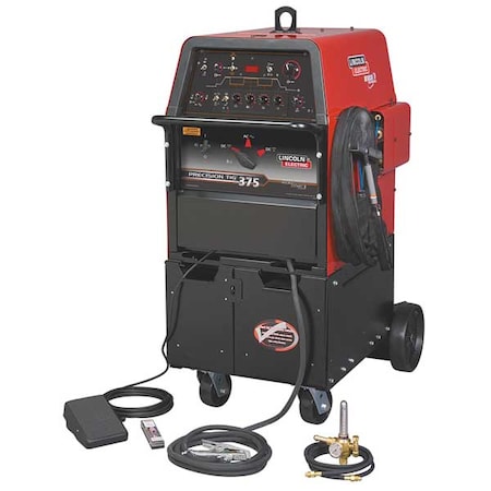 Lincoln Electric TIG Welder, Precision TIG 375 Series, 208V AC, 230V AC, 460V AC, 420 Max. Output Amps K2624-1