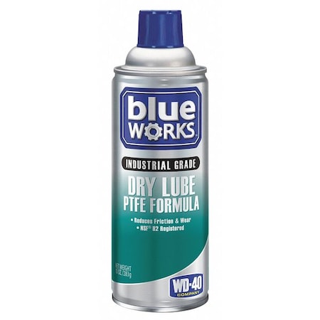 Blue Works Dry Film Lubricant, 10 oz., Aerosol can 110245