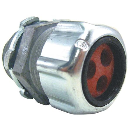 Abb Conduit Fitting Grounding Connector, 1 in, Liquid-Tight, Steel, PVC Coated, Silver 2540-3