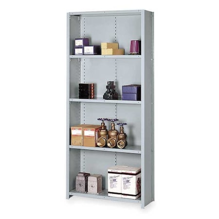 Lyon Metal Shelving Unit, 24"D x 36"W x 84"H, 5 Shelves, Steel DD8039SX