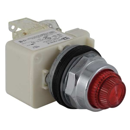 Schneider Electric Push to Test Pilot Light, Red, LED 9001KT38LRR31