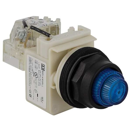 Schneider Electric Push to Test Pilot Light, Blue, LED 9001SKT38LLL31
