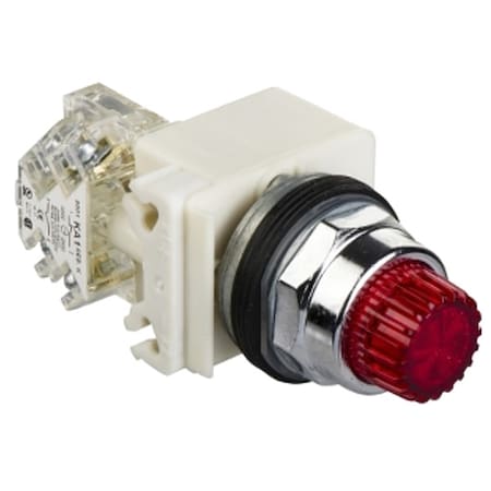 Schneider Electric Illuminated Push Button, Extended, Momentary Action, Not Applicable Release, Illuminated, Red 9001K2L38LRRH13