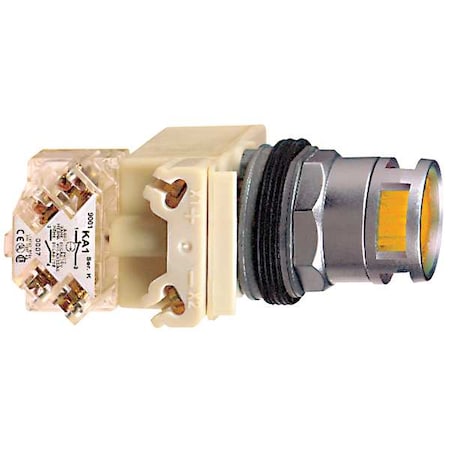 Schneider Electric Illuminated Push Button, 30 mm, 1NO/1NC, Amber 9001K3L35AH13