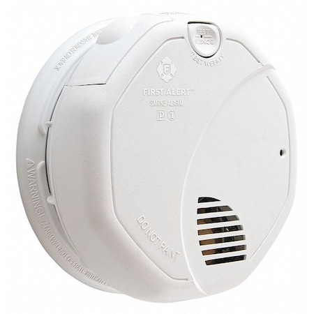 Brk Smoke Alarm, 85 dB @ 10 ft, (2) AA Batteries, 120V AC, Ionization, Photoelectric Battery Backup: Yes 3120B