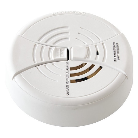 Brk Carbon Monoxide Alarm, 85 dB at 10 ft, 9V, Electrochemical Battery Backup: Yes CO250B