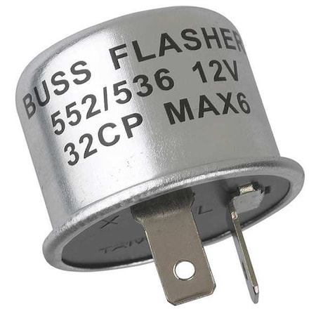 EATON BUSSMANN Automotive Flasher, 12V, Silver NO.552