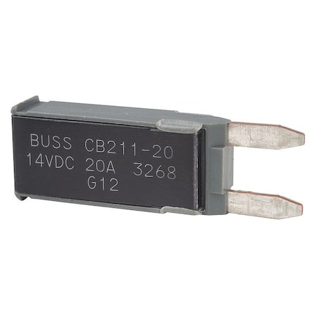 Eaton Bussmann Automotive Circuit Breaker, CB211 Series, 20 A CB211-20
