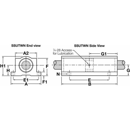Pillow Block 0.625 in Bore 4.000 in L Pillow Block 0.625 in Bore 4.000 in L