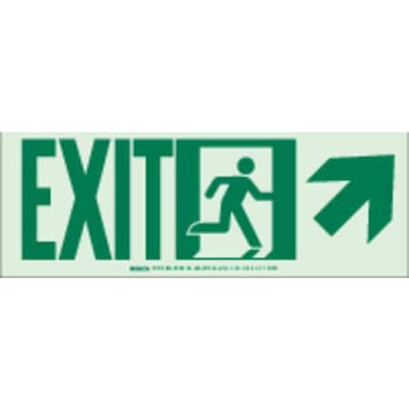 Brady Exit Sign, Polyester, 14" W, 5" H, Exit, White 81818