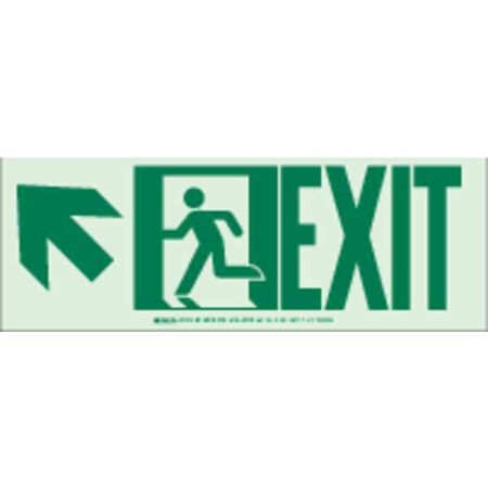 Brady Exit Sign, Polyester, 14" W, 5" H, Exit, White 81814