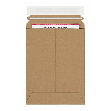 Zoro Select Mailer Envelope 6"L x 8"W, Kraft, Pk100 5KMC2