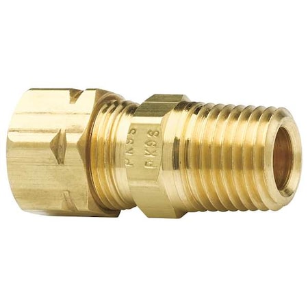 PARKER 1/4" Compression x MNPT Low Lead Brass Connector L68CA-4-4