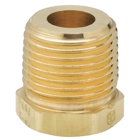 Parker Bushing Brass Bushing, 1/2 in Male NPT X 3/8 in Female NPT L209P-8-6