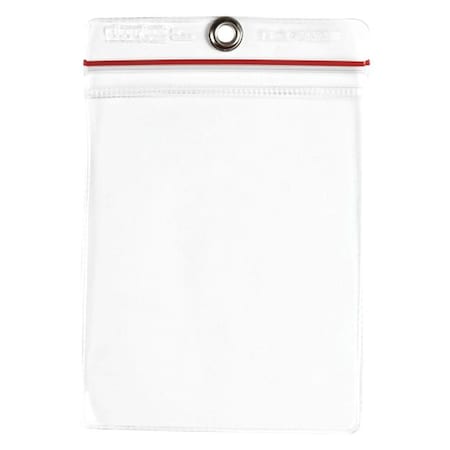 Brady Tag Envelope, Vinyl, 6 1/2 in H x 4 1/2 in W, Clear, 10 PK 81766