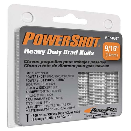 Powershot Nails, 18, 1600 PK 97-030