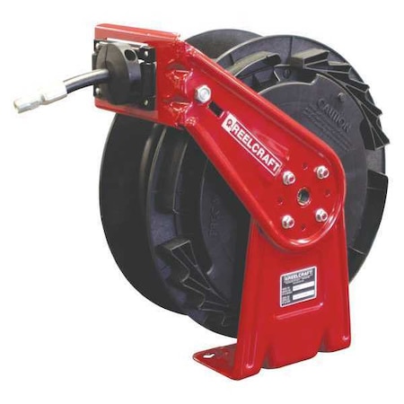 Reelcraft Spring Return Hose Reel, 3/8 in Hose Dia., 50 ft Length, 4,000 psi RT650-OHP