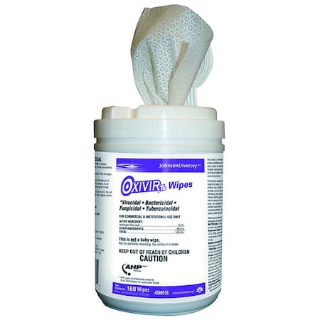Diversey Disinfecting Wipes, 6 x 7", 12 Pack, 160 Wipes/ Pack 4599516