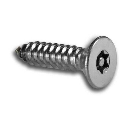 Tamper-Pruf Screws Tamper Resistant Screw, 1-1/2 in, Plain Finish, 18-8 Stainless Steel, Flat Head 25 PK 51600