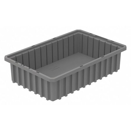 Akro-Mils Industrial Grade Polymer, Divider Box, Gray, 16 1/2 in L, 4 in H 33164GREY