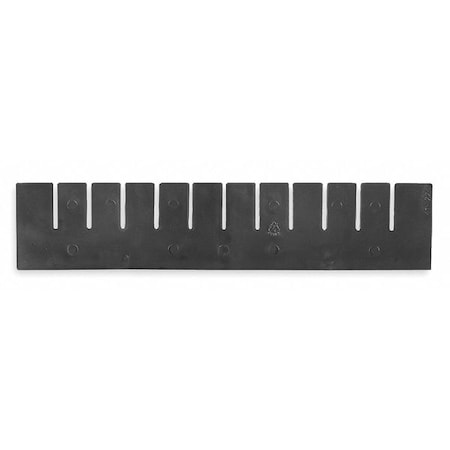 Akro-Mils Bin Divider, Plastic, Black, 15-1/2 in L x 5-13/32 in H, 6 PK 41226