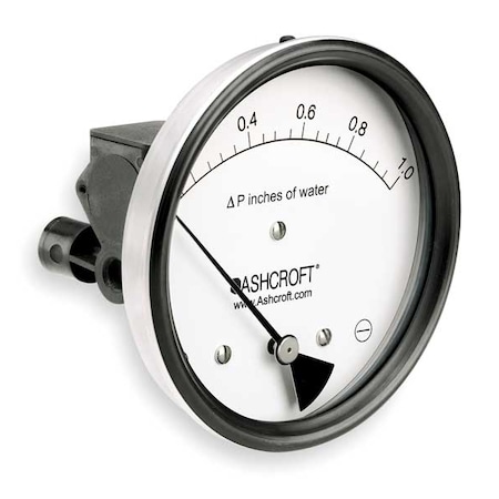 Ashcroft Pressure Gauge, 0 to 1 In H2O 451134EDRQMXCYLM1IWD
