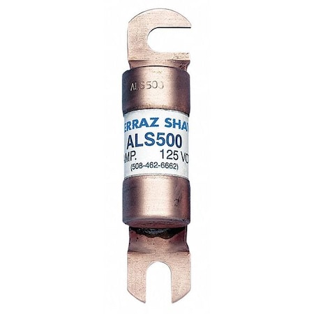 Mersen Forklift Limiter Fuse, ALS Series, 500A, Fast-Acting, 125V AC, Bolt-On ALS500