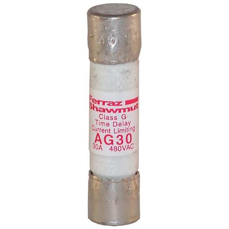 Mersen UL Class Fuse, G Class, Time-Delay, 30A, 480V AC, Non-Indicating AG30