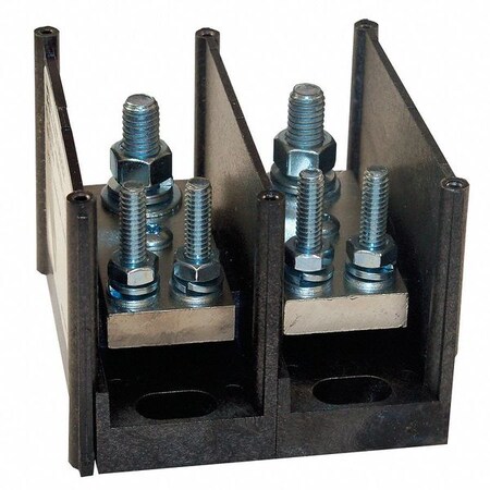 Mersen Distribution Block, 66 Series, 2P, 400A 66232