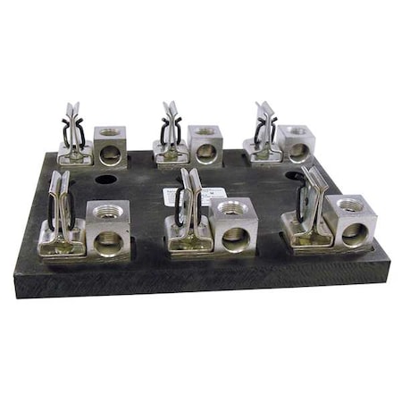 Mersen Open Fuse Block, 101 to 200A Amp Range, 250V AC/DC Volt Rating, 3 Poles, Box Lug 22003