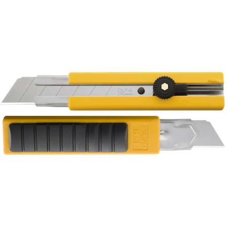 OLFA Snap-Off Utility Knife, Snap-Off, Multipurpose, Plastic, 7 in L H-1