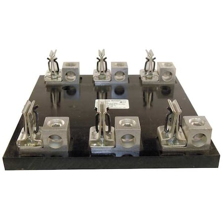 Mersen Open Fuse Block, H; K5 UL Class, 600V AC/DC Volt Rating, 3 Poles, Box Lug 62003