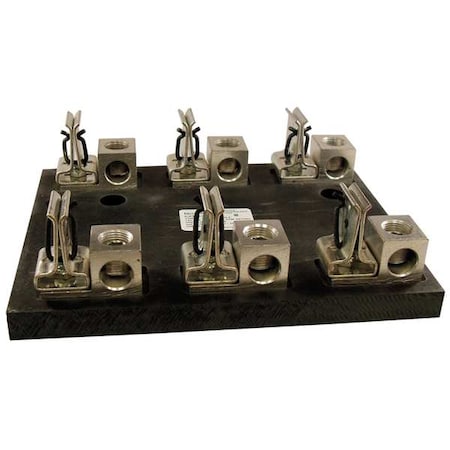 Mersen Open Fuse Block, R UL Class, 250V AC/DC Volt Rating, 3 Poles, Box Lug 22003R