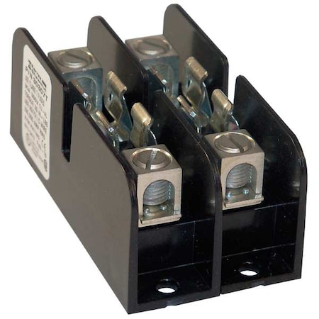 Mersen Open Fuse Block, T UL Class, 300V AC/DC Volt Rating, 2 Poles, Box Lug 30307T