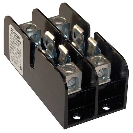 Mersen Open Fuse Block, 31 to 60A Amp Range, 300V AC/DC Volt Rating, 2 Poles, Box Lug 30607T