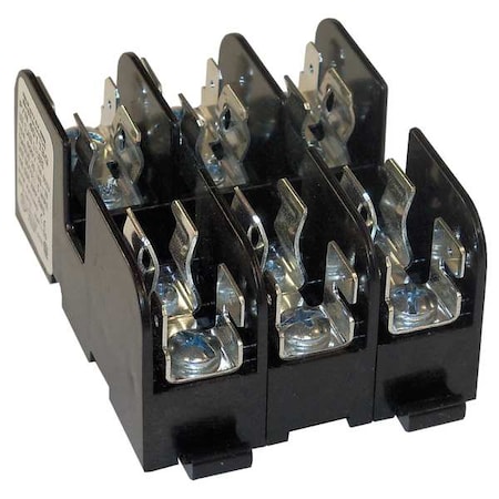 Mersen Open Fuse Block, 20 A Amp Range, 600V AC/DC Volt Rating, 3 Poles, Screw with Quick Connect 40213G