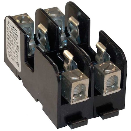 Mersen Open Fuse Block, 0 to 30A Amp Range, 600V AC/DC Volt Rating, 2 Poles, Box Lug 60307T