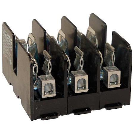 Mersen Open Fuse Block, 0 to 30A Amp Range, 600V AC/DC Volt Rating, 3 Poles, Box Lug 60308SJ