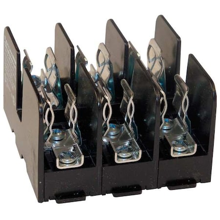 Mersen Open Fuse Block, 0 to 30A Amp Range, 600V AC/DC Volt Rating, 3 Poles, Screw 60318SJ