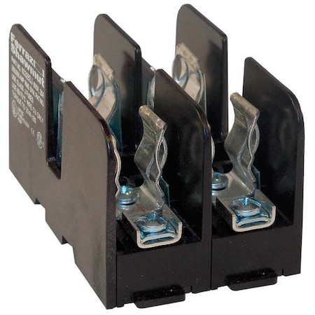Mersen Open Fuse Block, 0 to 30A Amp Range, 600V AC/DC Volt Rating, 2 Poles, Pressure Plate 60327SJ