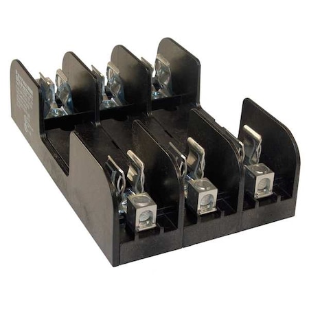 Mersen Open Fuse Block, H; K5 UL Class, 600V AC/DC Volt Rating, 3 Poles, Box Lug 60358