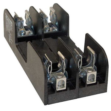 Mersen Open Fuse Block, R UL Class, 600V AC/DC Volt Rating, 2 Poles, Box Lug 60657R
