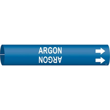 Brady Pipe Marker, Argon, Blue, 4 to 6 In 4162-D