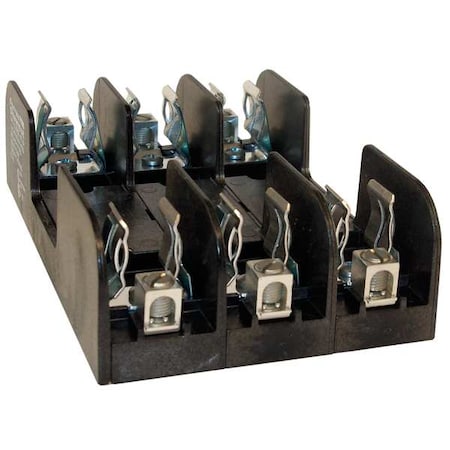 Mersen Open Fuse Block, 0 to 30A Amp Range, 600V AC/DC Volt Rating, 3 Poles, Screw 60318