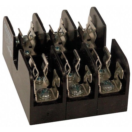 Mersen Open Fuse Block, 0 to 30A Amp Range, 600V AC/DC Volt Rating, 3 Poles, Screw 30313