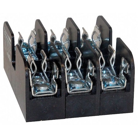 Mersen Open Fuse Block, 0 to 30A Amp Range, 600V AC/DC Volt Rating, 3 Poles, Pressure Plate 30323
